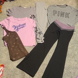 PINK Victoria's Secret Gray Short Sleeve Tee